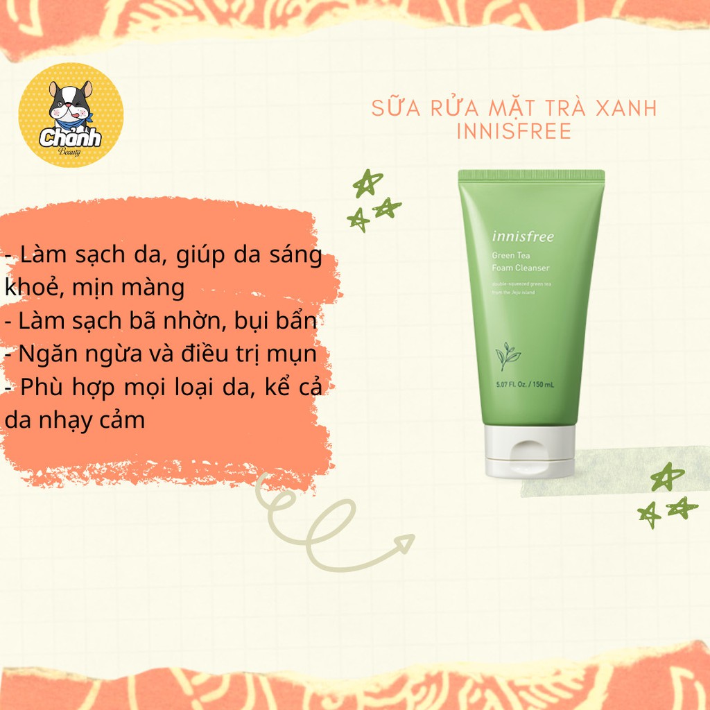 Sữa rửa mặt trà xanh innisfree
