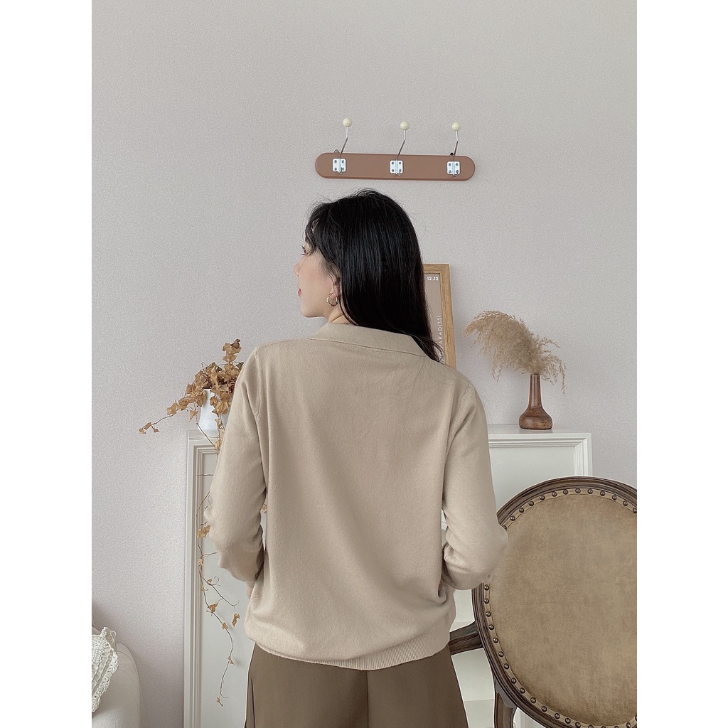 ÁO LEN CỔ V TRƠN DÀI TAY | BigBuy360 - bigbuy360.vn