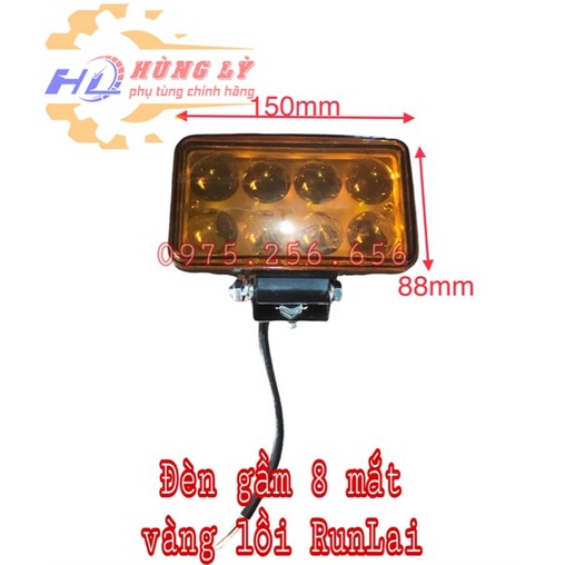 bộ 2 Đèn gầm 8 mắt vàng runlai