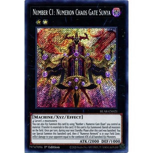 Thẻ bài Yugioh - TCG - Number C1: Numeron Chaos Gate Sunya / BLAR-EN021'