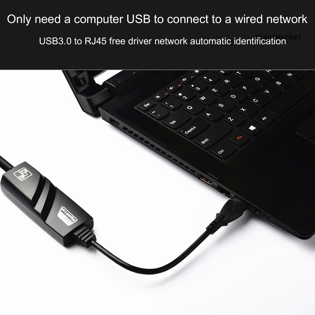 LOP_USB 3.0 to RJ45 Gigabit Ethernet 10/100/1000Mbps External Network Card Adapter