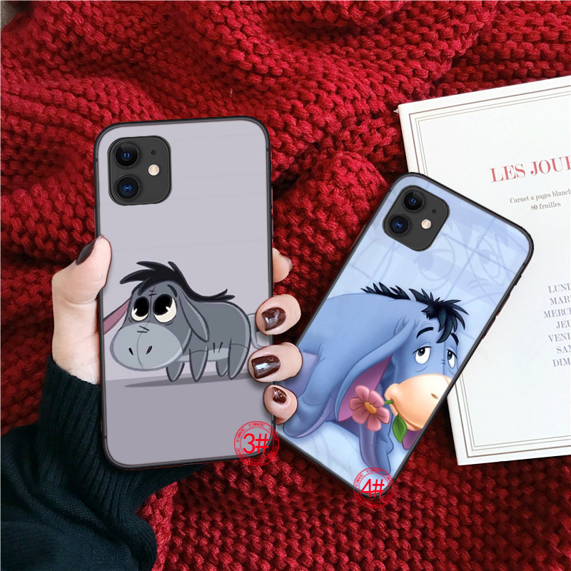 Ốp điện thoại mềm in hình chú lừa Eeyore 63d cho iPhone 5 5S SE 2020 6 6S 7 8 Plus X