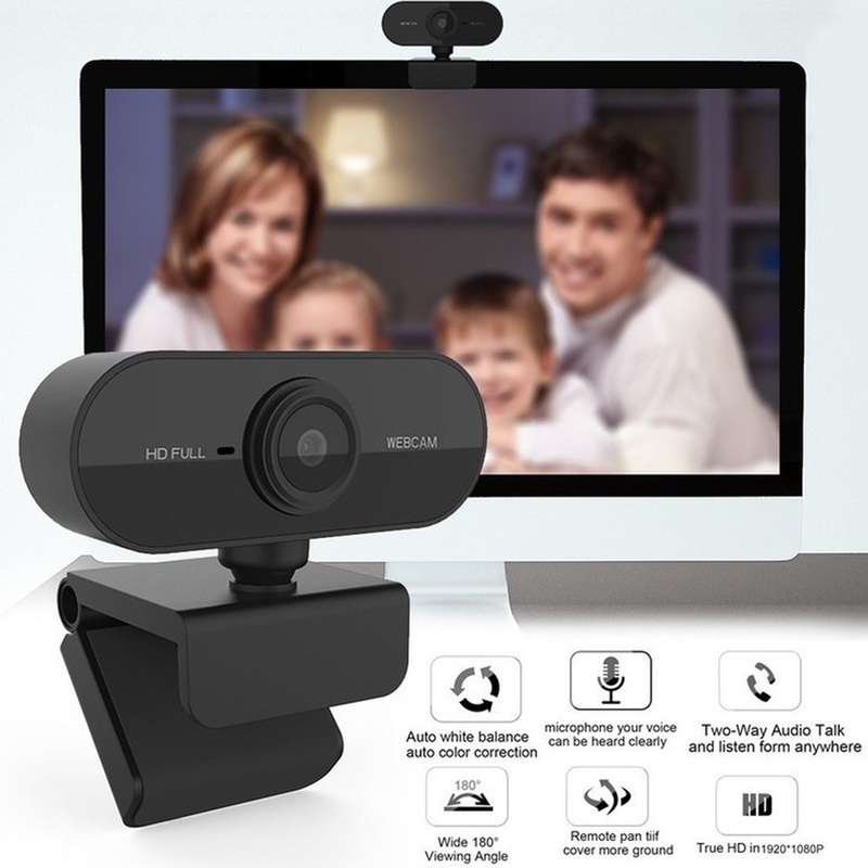 Webcam máy tính có mic, camera pc HD 1080P Tích Hợp Micro Cổng USB Tiện Dụng