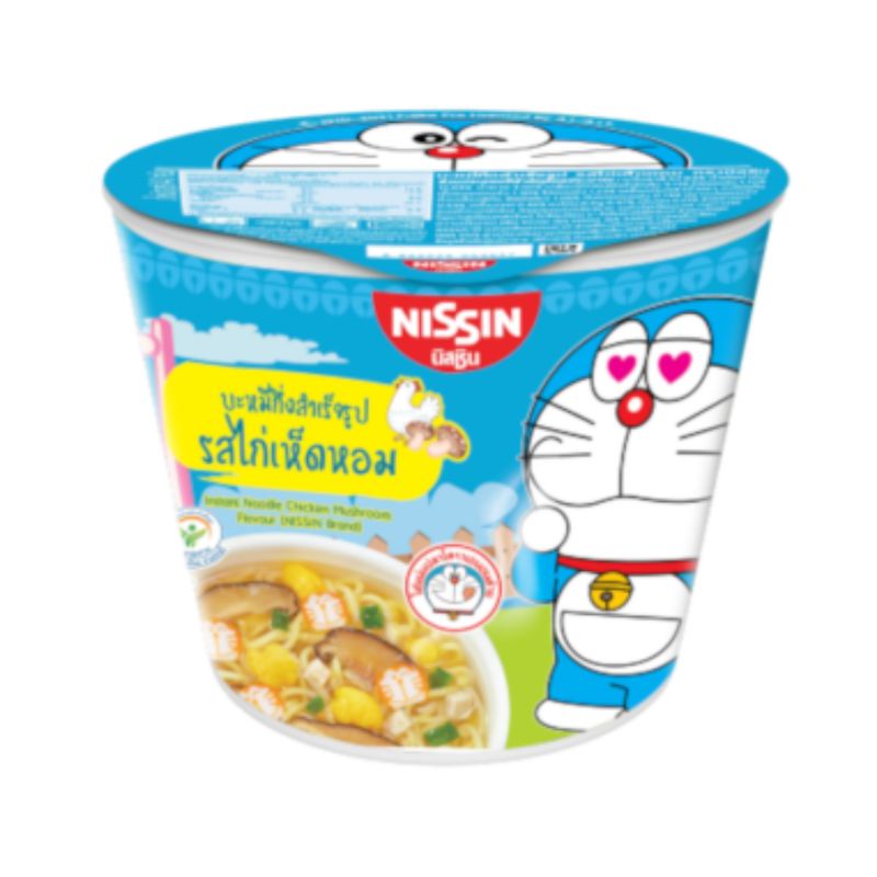 Mì Ly Nissin Doraemon 6 Ly Vị Gà Bắp, Rong Biển, Cua, Gà Nấm, Heo