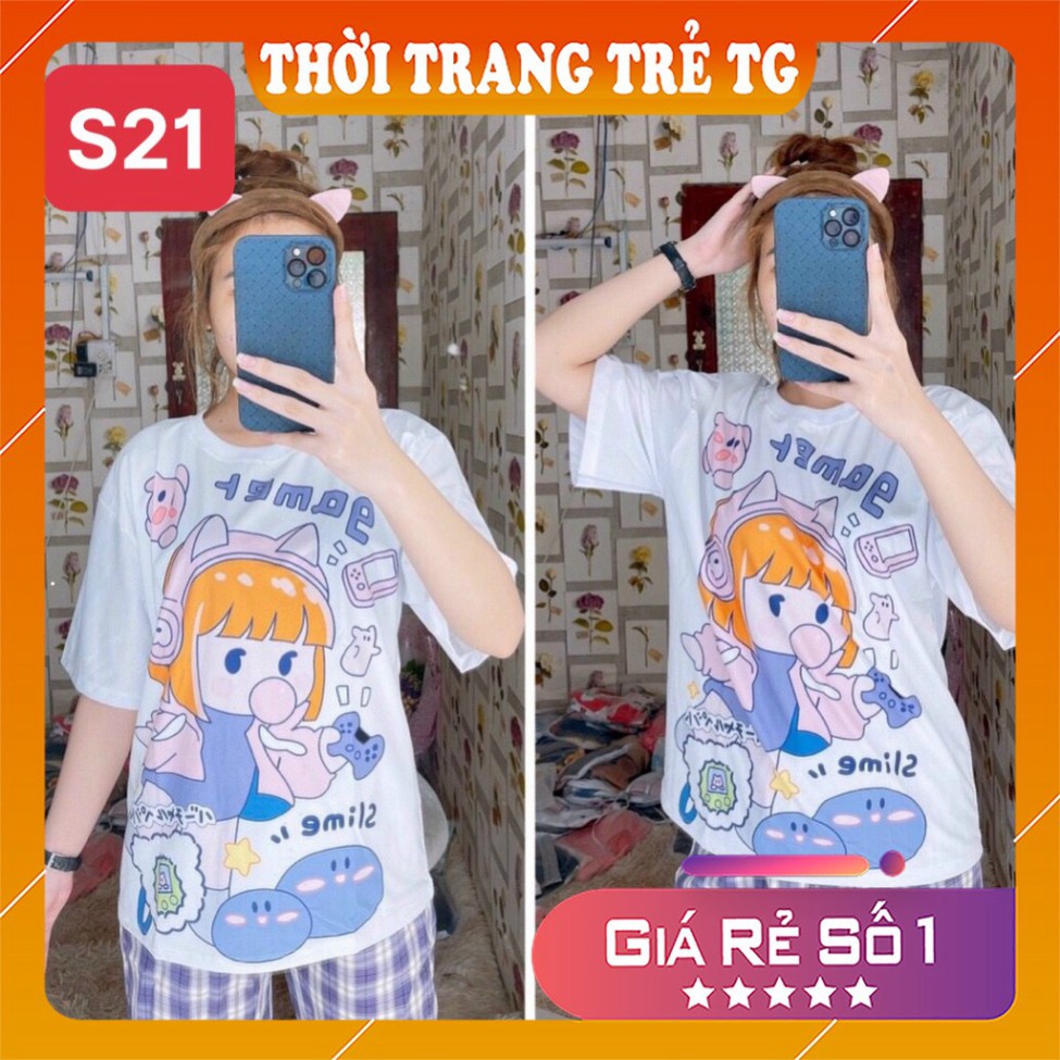 Đồ bộ nữ 𝑭𝒓𝒆𝒆𝒔𝒉𝒊𝒑 Set Đồ Bộ Quần Sọc Caro Ống Rộng S13 Hình Gấu Thỏ Freesize Form Rộng Cực Thoáng Mát