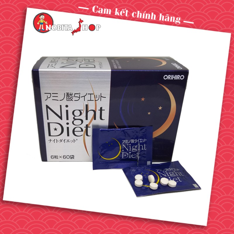 Viên uống giảm cân Night Diet Orihiro hộp 60 gói