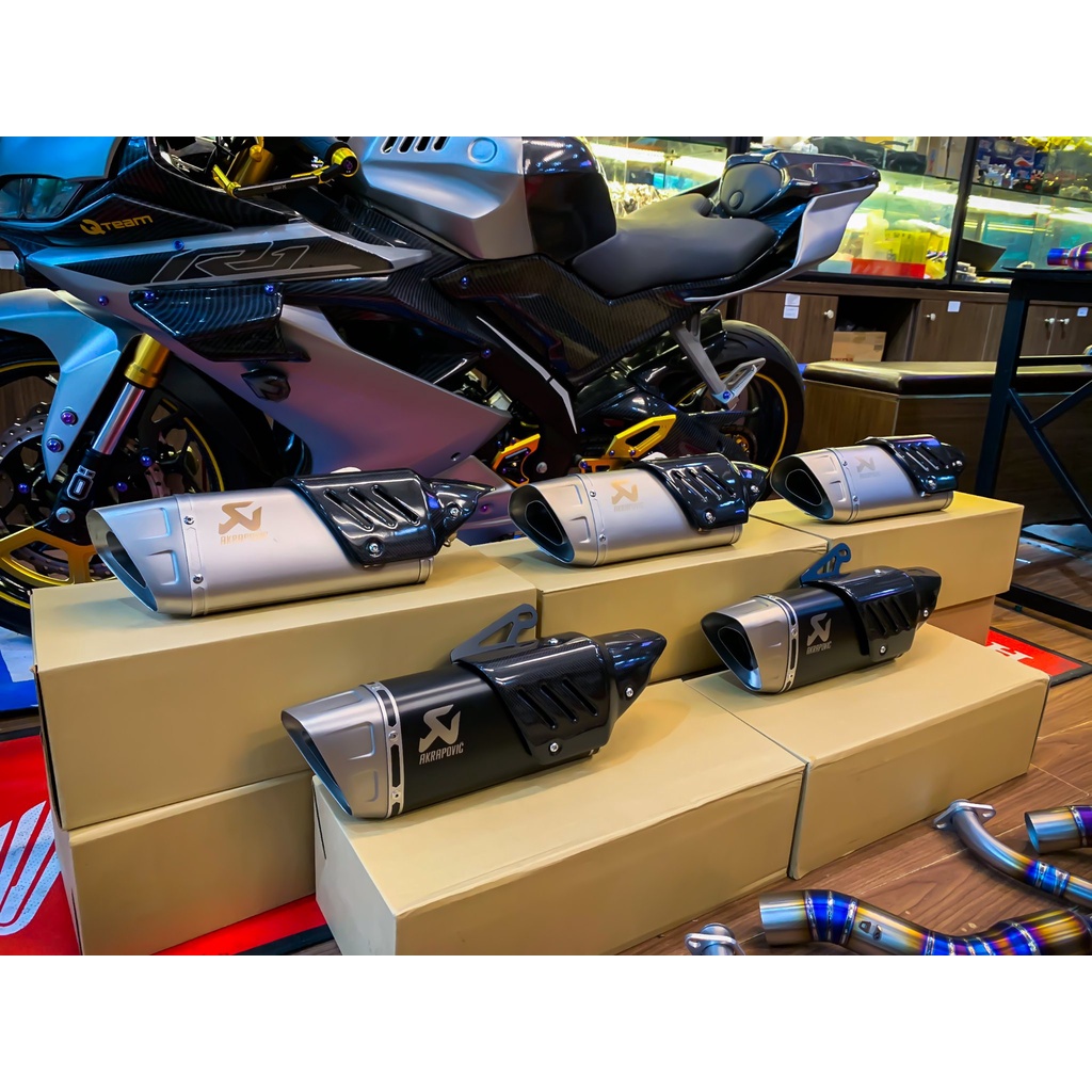 PÔ ĐỘ XE MÁY AKRAPOVIC R1 HÀNG LOẠI 1 - ỐP CARBON, ÂM THANH TRẦM LỰC KO XÉ, HÀNG PÔ ĐỘ LOẠI 1 CHẤT LƯƠNG CAO VÀ TINH XẢO