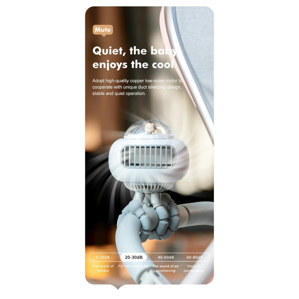 Quạt Sạc usb Cầm Tay Hình Bạch Tuộc Xinh Xắn