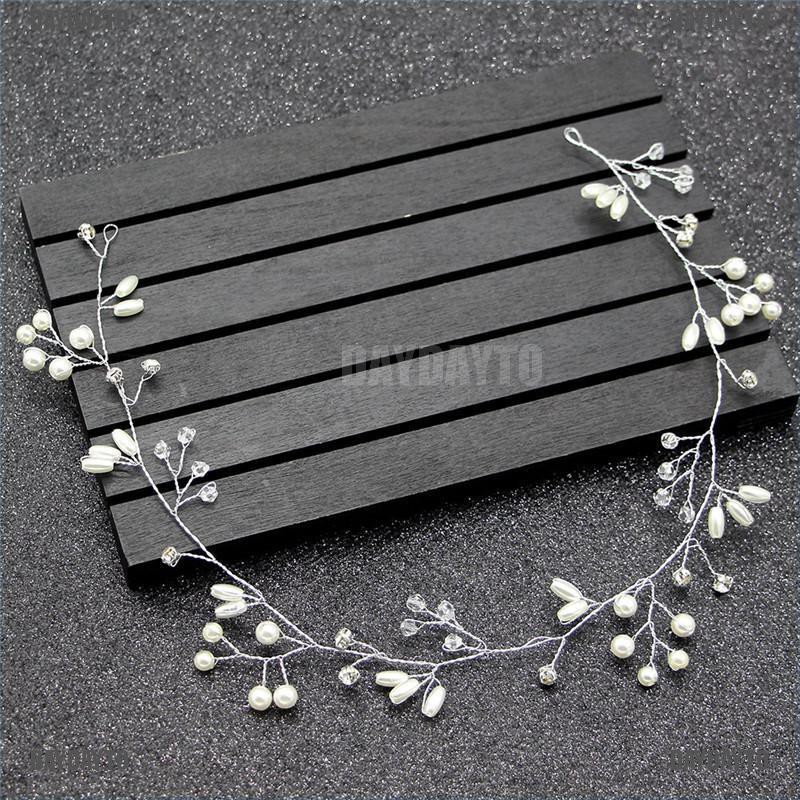 Cài Tóc Đính Đá Và Ngọc Trai Giả Sang Trọng Cho Cô Dâu