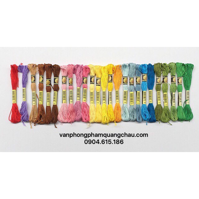 Bộ chỉ thêu tay 08 tép/ 50 tép/ 100 tép  - Vải thêu