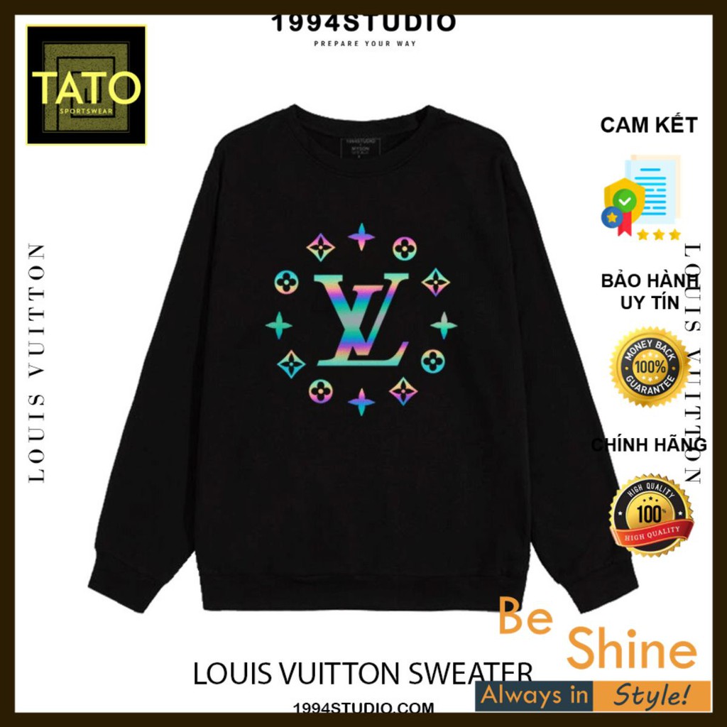 Áo Sweater LV Circle Unisex Phản Quang 7 Màu Áo Nỉ Form Rộng Thời Trang Nam Nữ