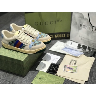 Siêu phẩm giày thể thao sneaker gu..cci xanh đính đá siêu xinh cao cấp ảnh thật + freeship + tặng tất