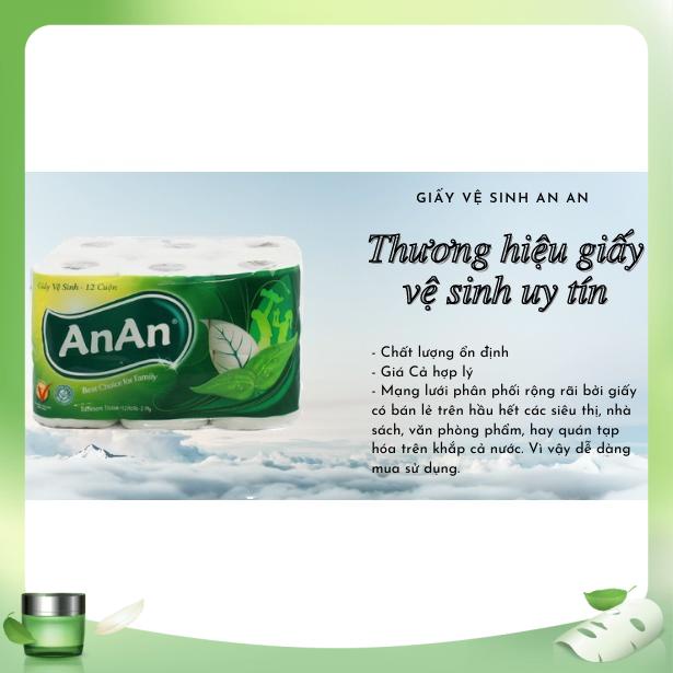10 Cuộn Giấy vệ sinh AnAn (giấy loại 1 , 2 lớp )