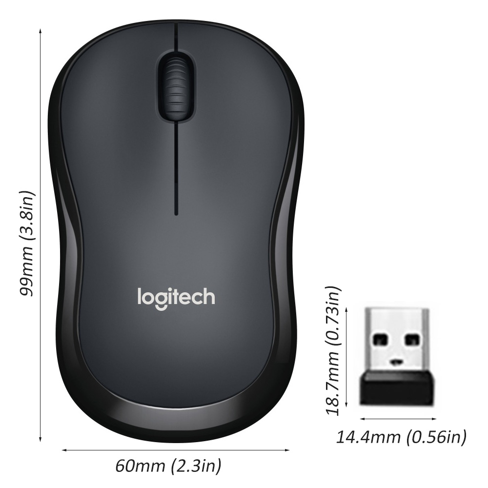 Chuột Không Dây Logitech 2.4g 3 Màu