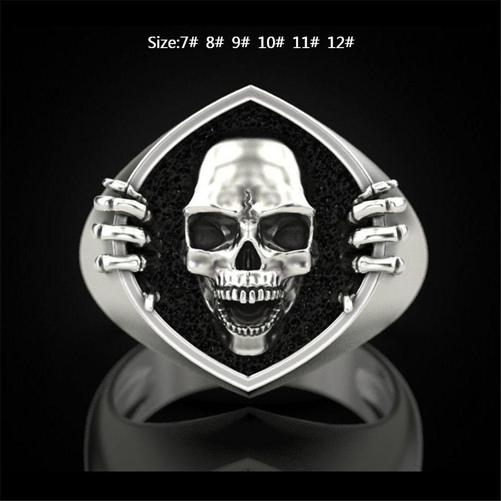 Nhẫn Hợp Kim Phong Cách Punk Cổ Điển Cá Tính Cho Nam