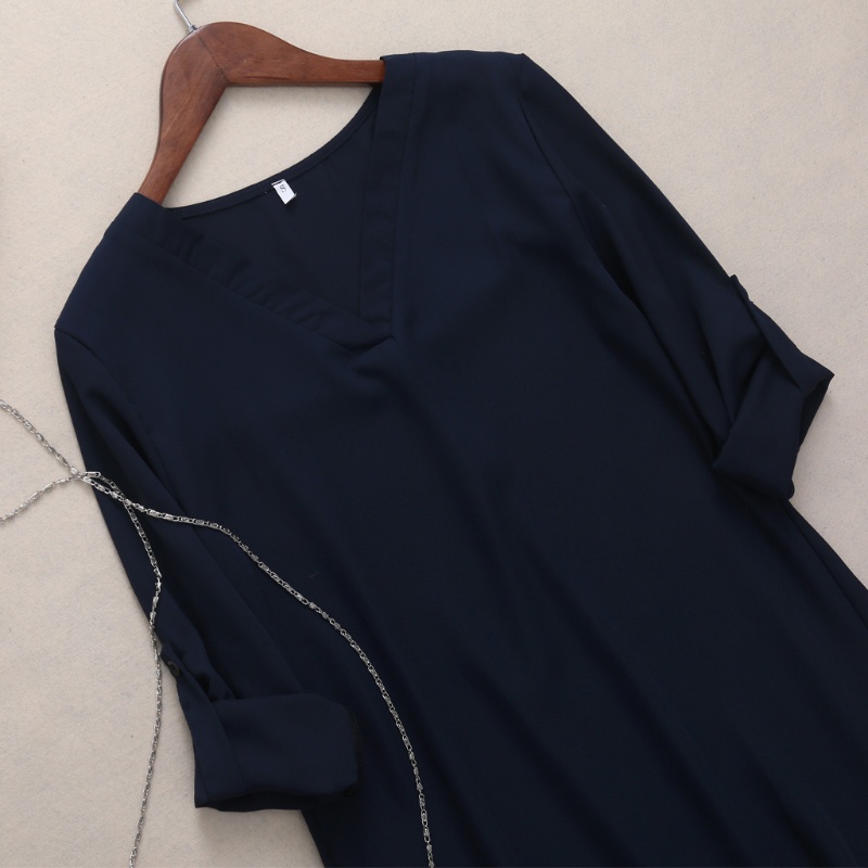 Đầm Sơ Mi Chiffon Tay Dài Dáng Rộng Thời Trang Xuân Hè Dành Cho Nữ