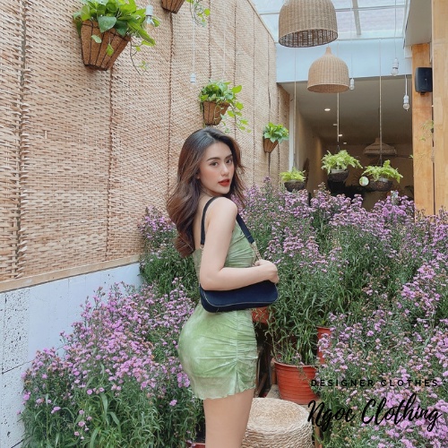 Váy 2 dây body đuôi cá NGOCCLOTHING nữ  Đầm 2s ôm dáng ngắn quyến rũ màu loang siêu xinh HOT