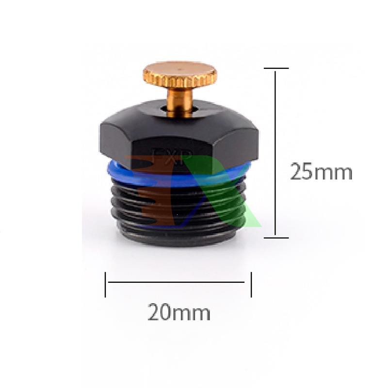 Bộ 10 Đầu tưới phun mưa BTX-D12, Tưới xòe 360° chân ren 21 - 1/2", Tưới xòe mũ ren đồng