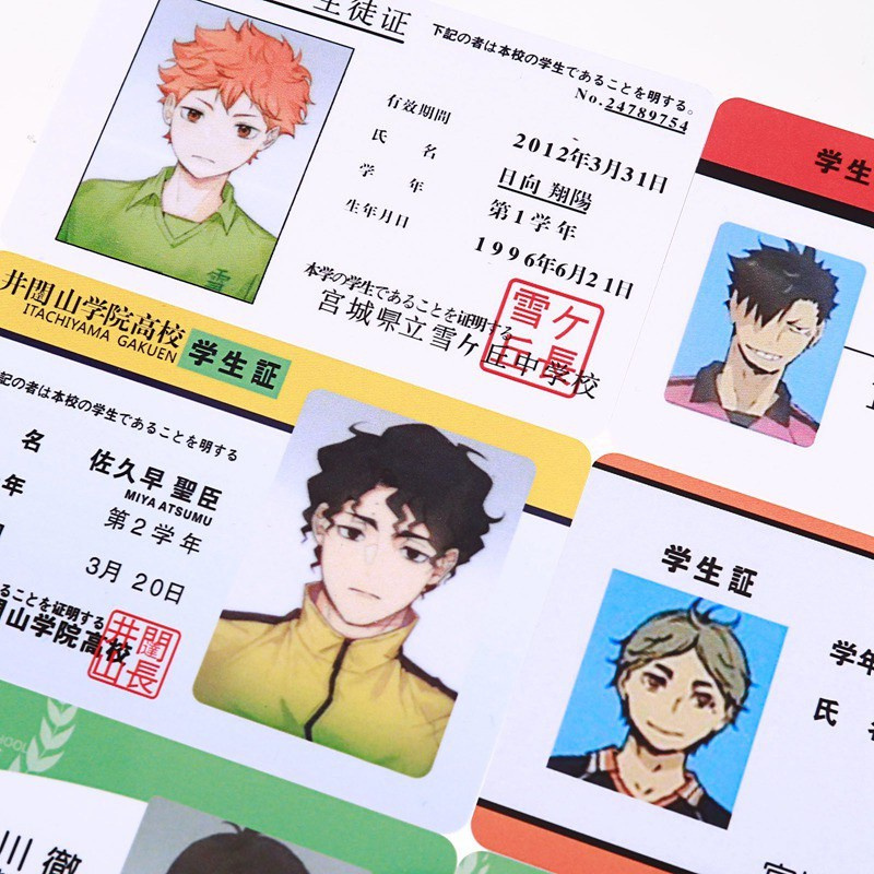 Thẻ ID họa tiết nhân vật hoạt hình Haikyuu! Hinata Shoyo độc đáo