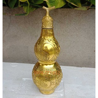 Hồ lô bát quái bằng đồng cao 18cm, hồ lô phong thủy