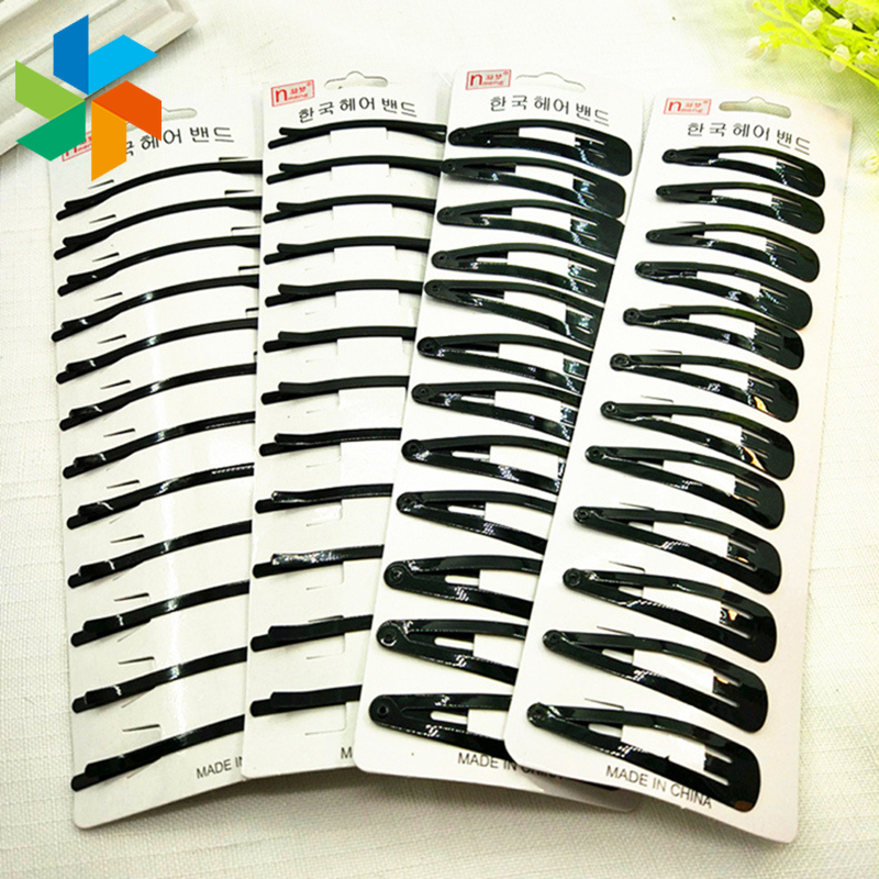 Set 12 kẹp tóc màu đen đơn giản cho nữ