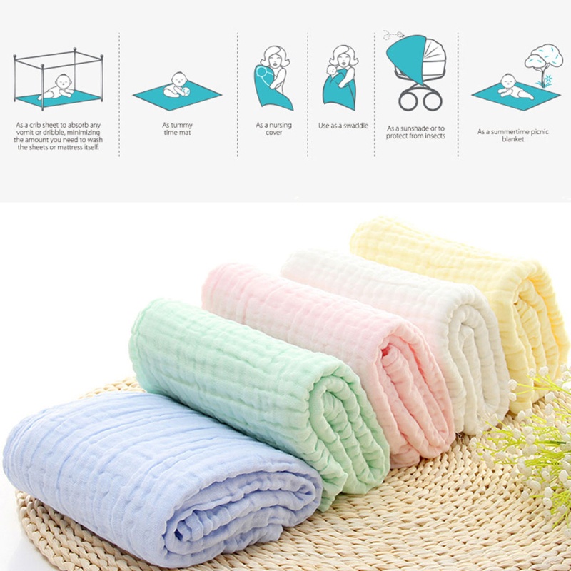 Chăn Quấn Em Bé Sơ Sinh Bằng Vải Muslin