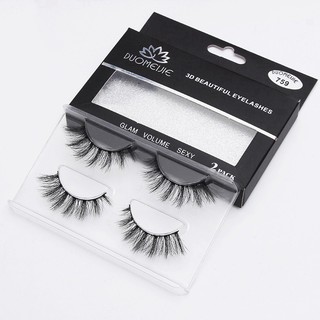 Shidi 2 Pairs of 3D Long Natural False Eyelashes