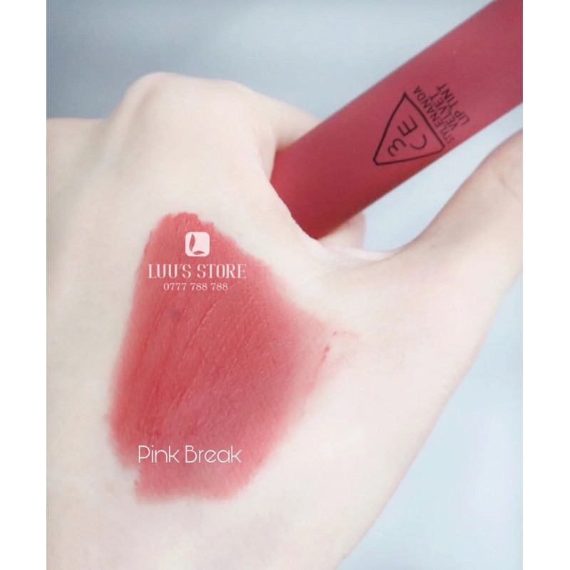 Son 3CE Velvet #Pink Break - Hồng Đào