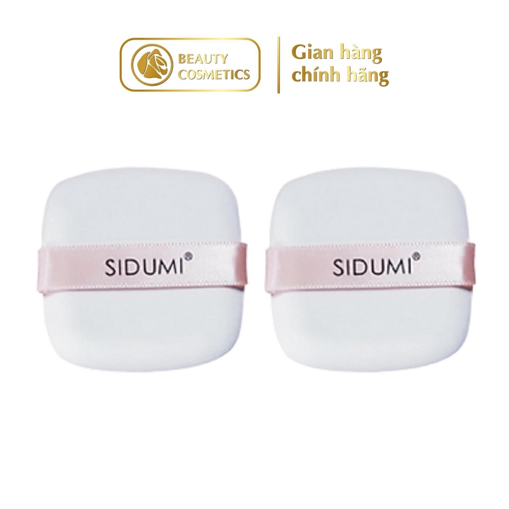 Mút trang điểm tán nền Sidumi hinhg vuông có tay cầm siêu mịn chính hãng Hàn Quốc túi 2 chiếc SDM 109