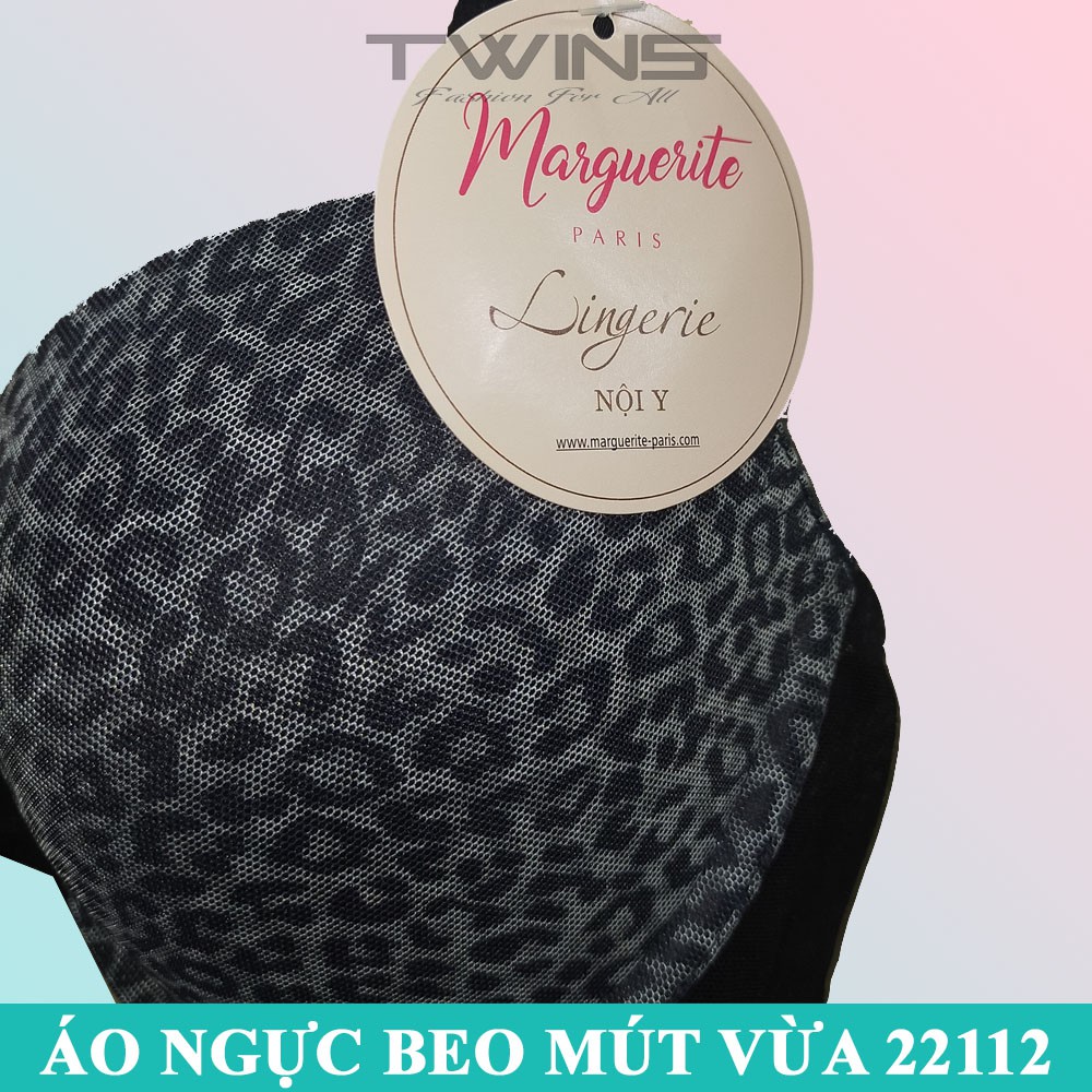 Áo ngực có gọng nâng ngực hình da beo xám mút ép vừa cúp xéo size 34-36-38 (22112)