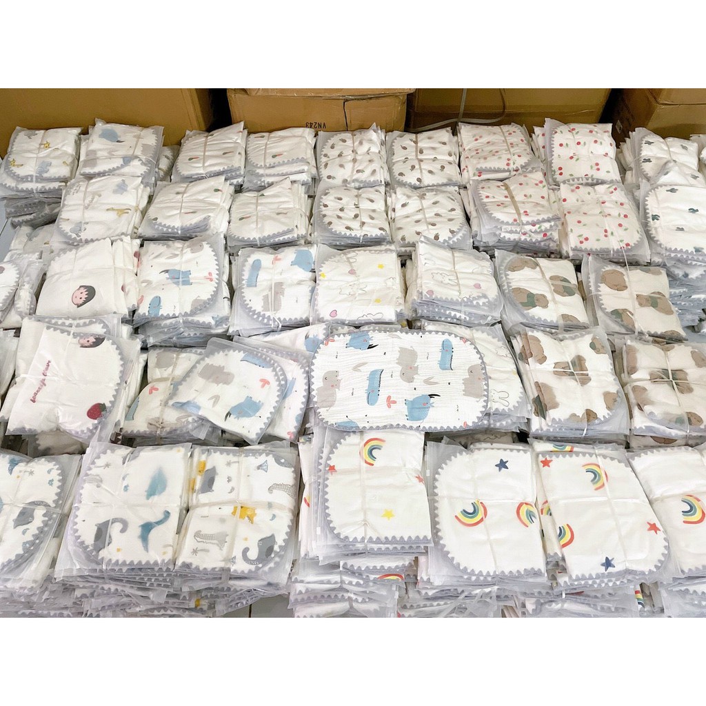 Gối xô nhăn 10 lớp vải sợi tre Organic cho bé sơ sinh giúp bé có giấc ngủ ngon lành - G16