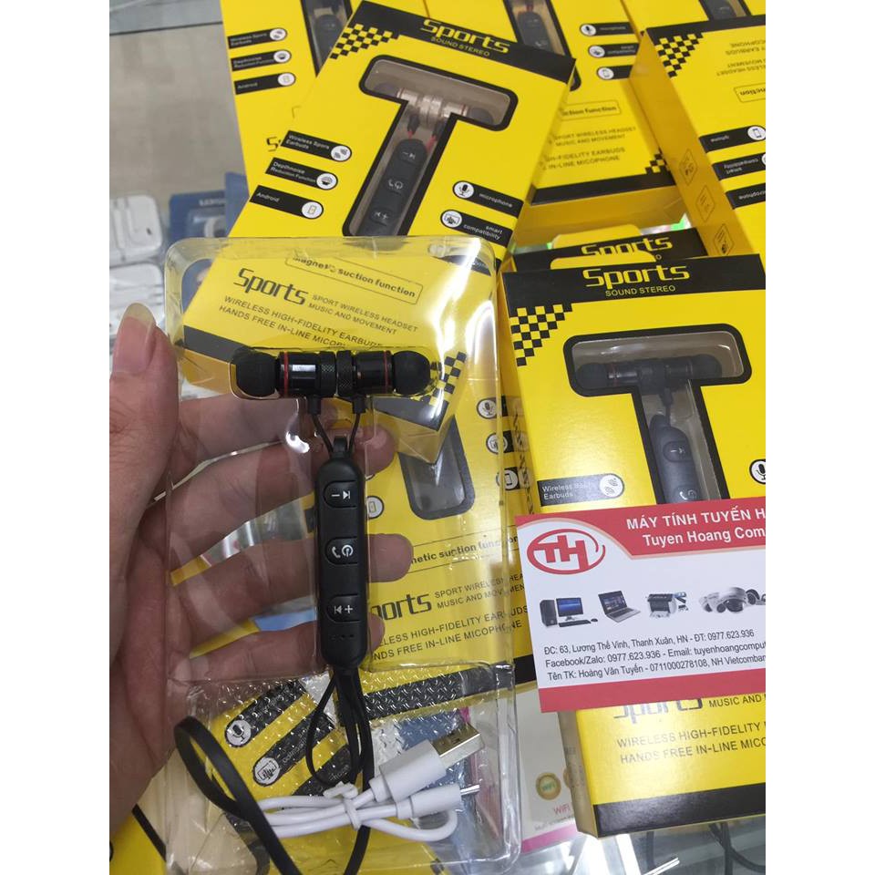 Tai Nghe Bluetooth Sport S8 Hai Đầu Nam Châm