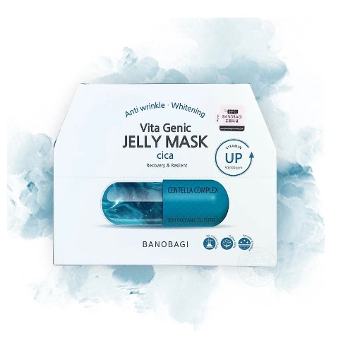 Hộp 10 Miếng Mặt Nạ Phục Hồi Da Bị Tổn Thương Và Da Mụn Banobagi Vita Jelly Mask Cica (30g x10)