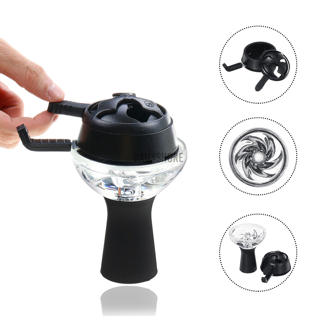 Dụng Cụ Cầm Tay Hút Shisha Bằng Silicon