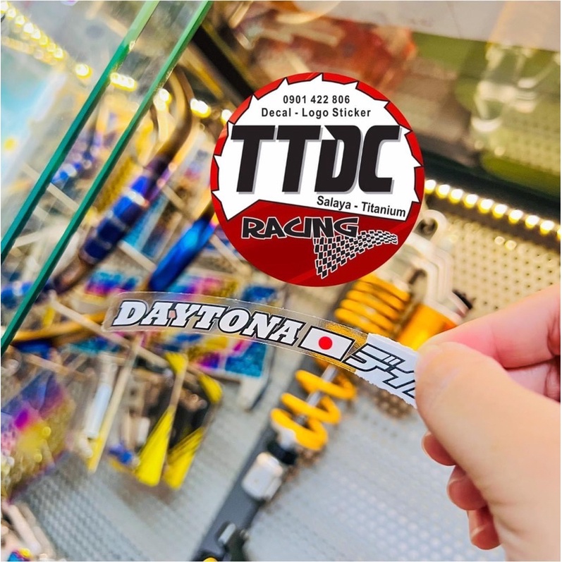 Tem Daytona vành bánh mâm in uv mực nổi trên mọi nền màu cực đẹp ✌