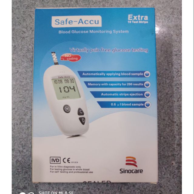 Máy đo đường huyết Safe-Accu