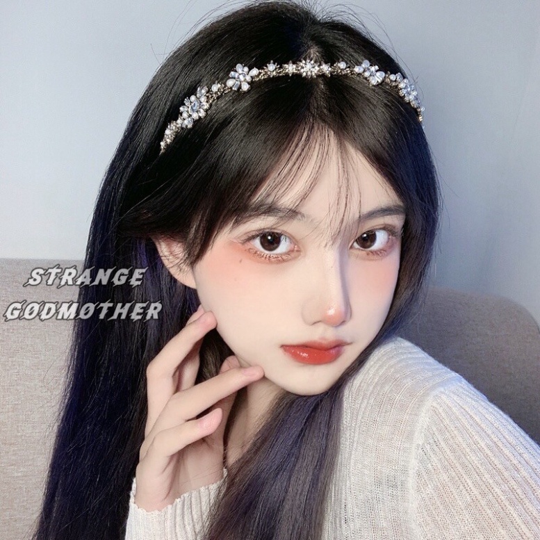 Bờm tóc đính đá hoa tuyết VIP sang chảnh Mã TT-8