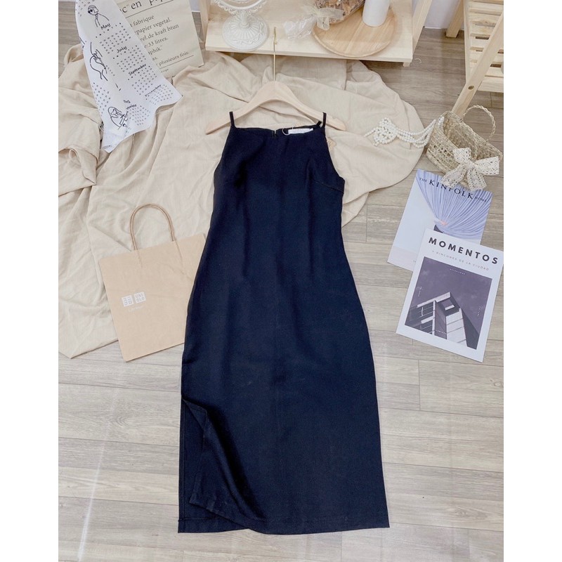 [FREESHIP - HÀNG LOẠI 1] VÁY 2 DÂY CỔ YẾM BODY XẺ KHOÁ SAU | BigBuy360 - bigbuy360.vn