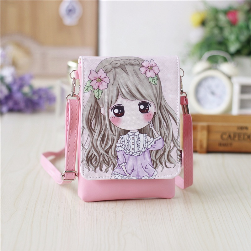 (TH08) Túi Đeo Chéo Họa Tiết Xinh Xắn, Túi Đựng Điện Thoại