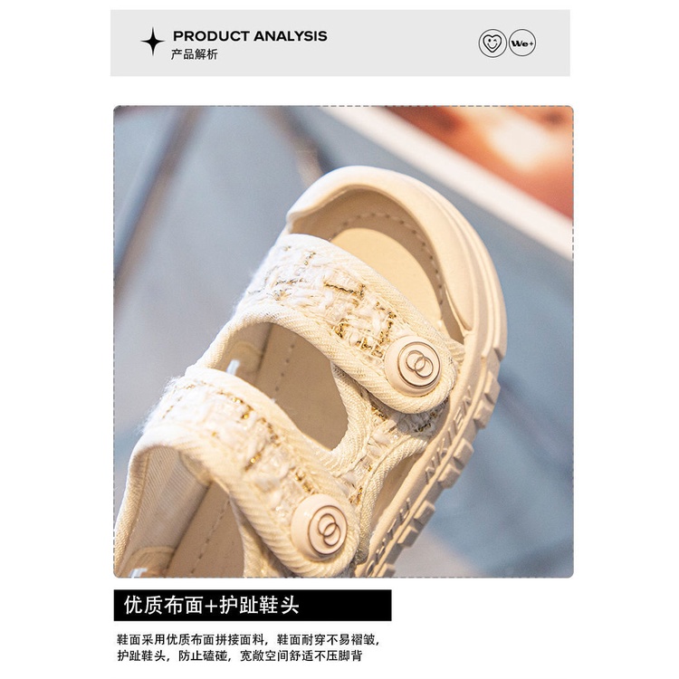 Giày Sandal Đế Mềm Siêu cho bé gái và bé trai hoạ tiết đính khuy từ 2-10 tuổi