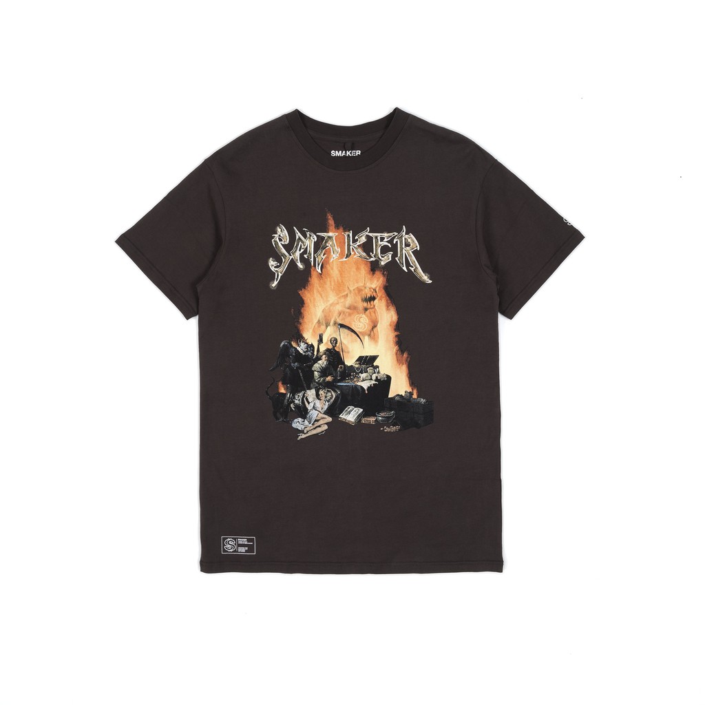 "INFERNO" TEE IN DARK GREY - [SMAKER]