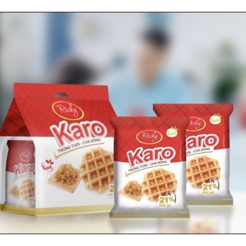 Túi 6 gói bánh caro Richy Trứng tươi chà bông/Phô mai hoàng kim | BigBuy360 - bigbuy360.vn