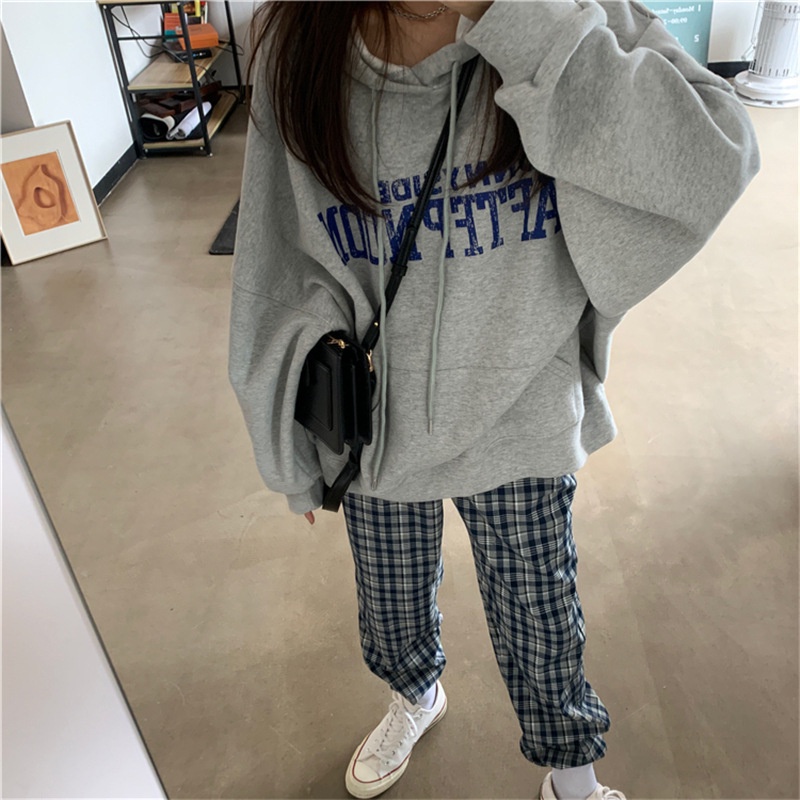 Áo Hoodie Mỏng Dáng Rộng In Chữ Phong Cách Hàn Quốc Thời Trang Mùa Thu 2022 Mới