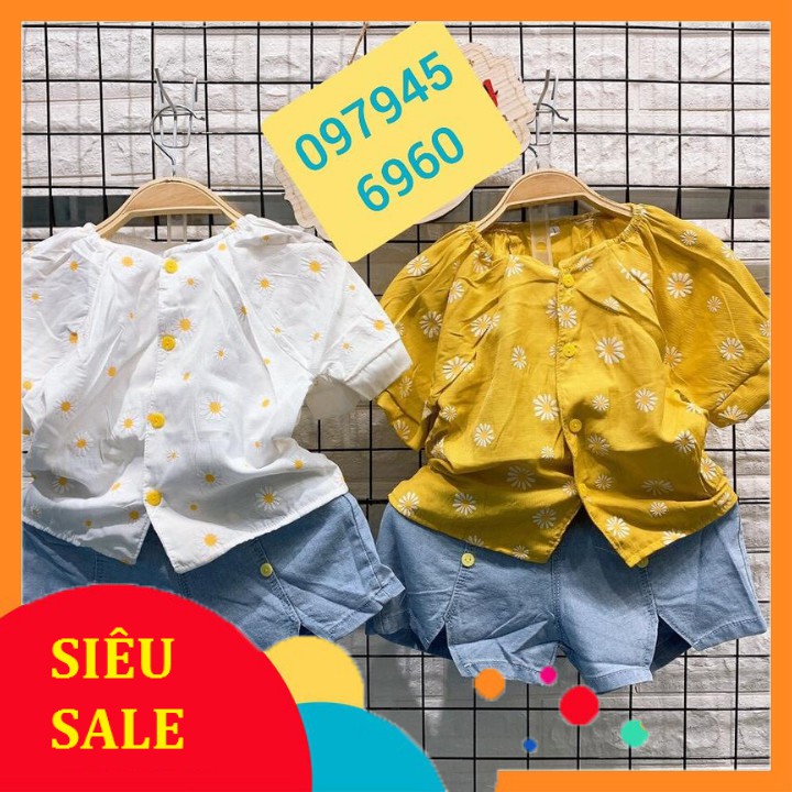 sét bộ quần bò áo kiểu💖FREESHIP💖cho bé gái quần rin co giãn mềm mại áo chất thô mát thoải mái dễ chịu cho các bé