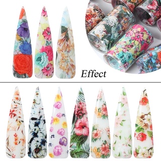 Foil dán móng hoa lá 10 tấm