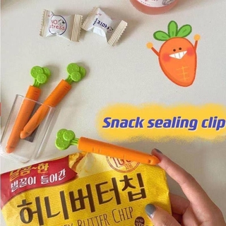Cute carrot creative refrigerator stickers home snacks sealed clips kitchen food bag moisture-proof storage seal