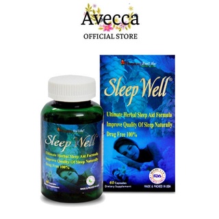 Viên Uống Giúp Ngủ Ngon, Dễ Ngủ, Giảm Căng Thẳng Sleep Well Vitamins For Life Hộp 60 Viên