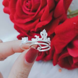 Nhẫn vương miện 2 in1 loại dầy