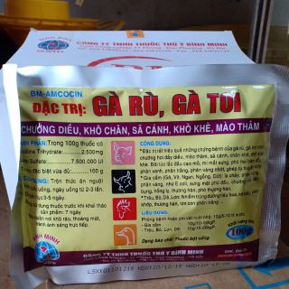 100gam amcocin-đặc trị gà rù,gà toi