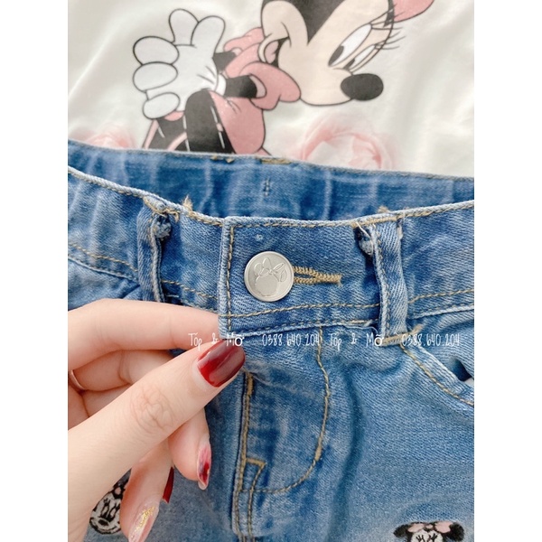 Chân váy bò mickey bé gái dư xịn